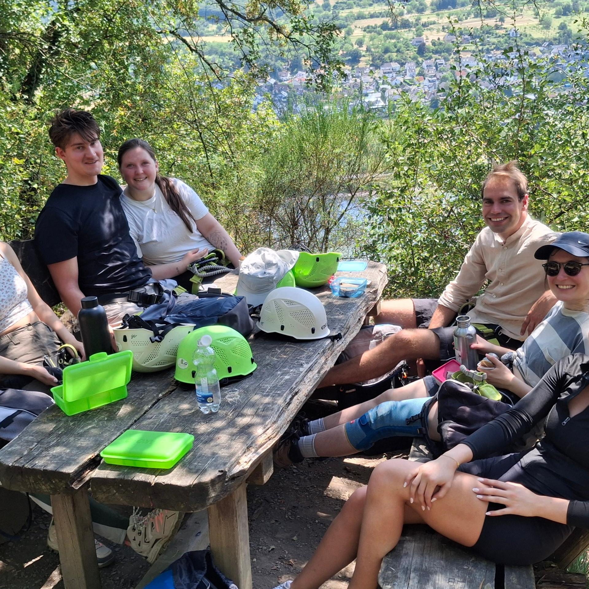 Picknick auf dem Bopparder Klettersteig