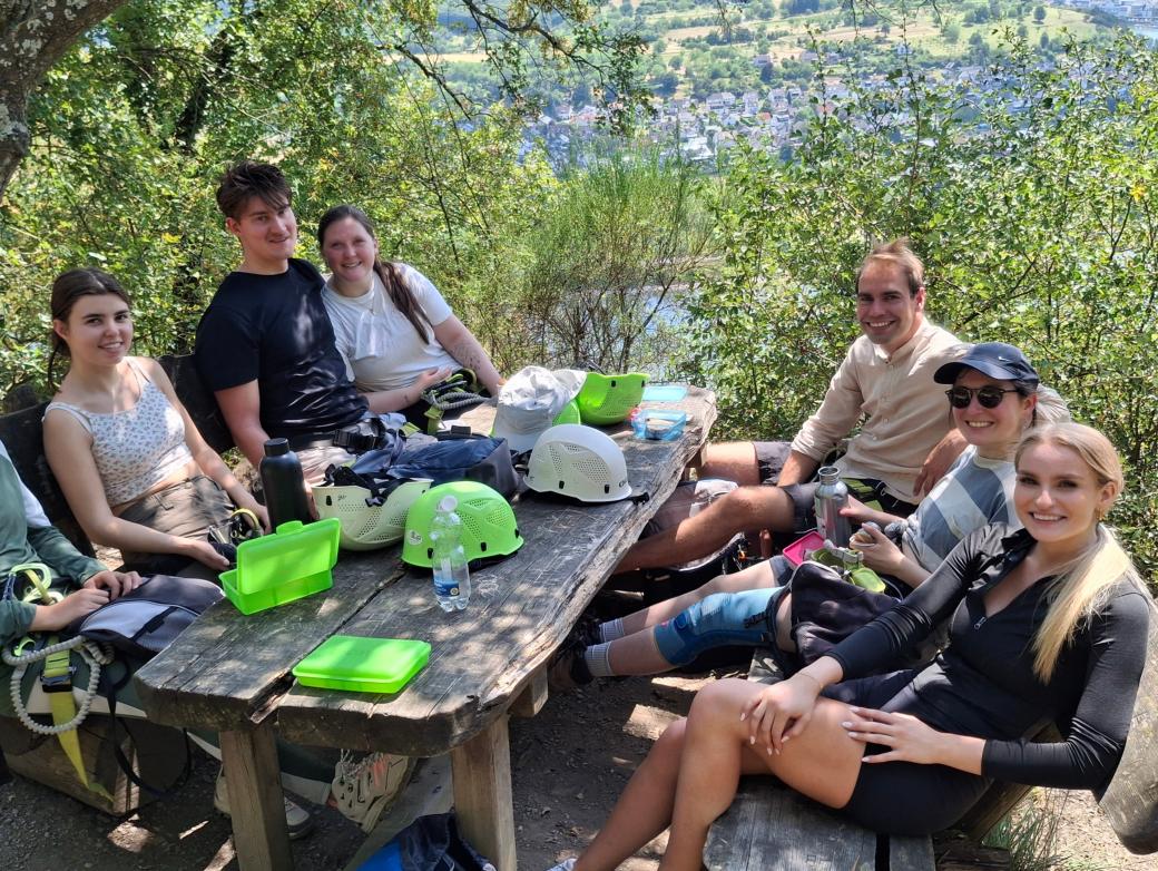 Picknick auf dem Bopparder Klettersteig