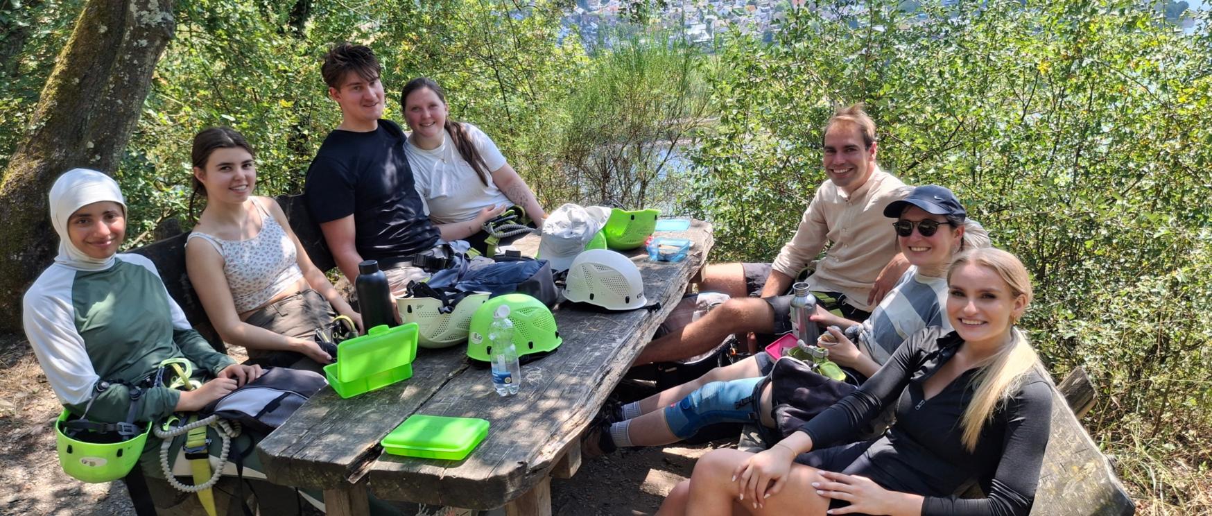 Picknick auf dem Bopparder Klettersteig