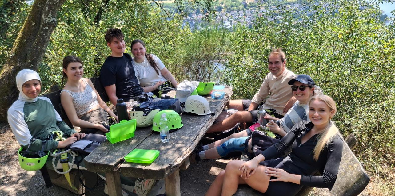 Picknick auf dem Bopparder Klettersteig