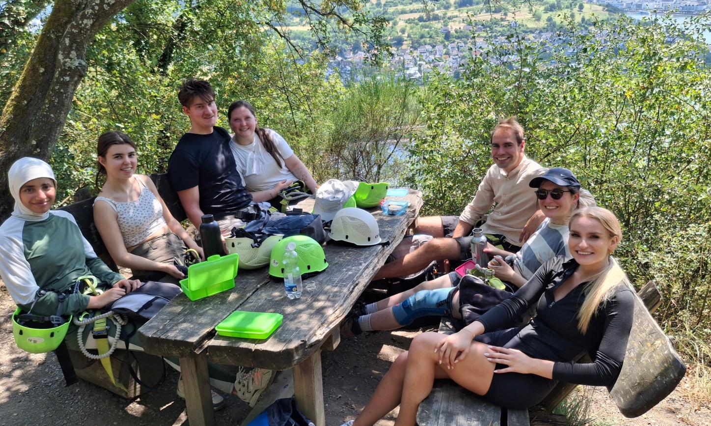 Picknick auf dem Bopparder Klettersteig