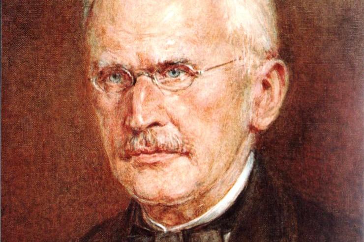 Foto einer Porträtzeichnung F.W. Raiffeisens
