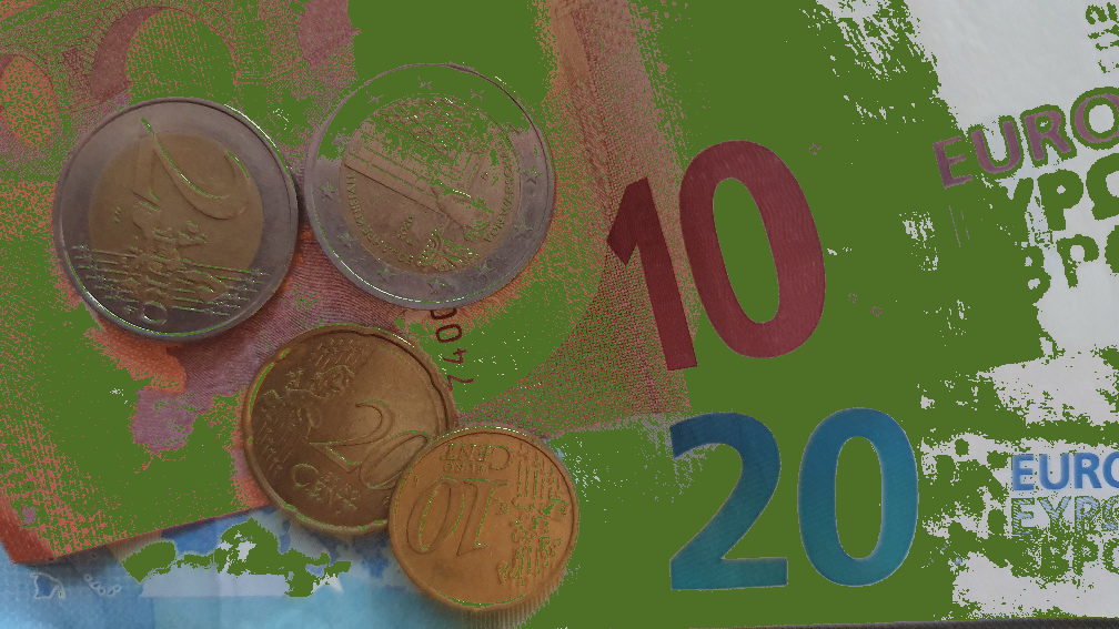 Dunkelgrünes Geld