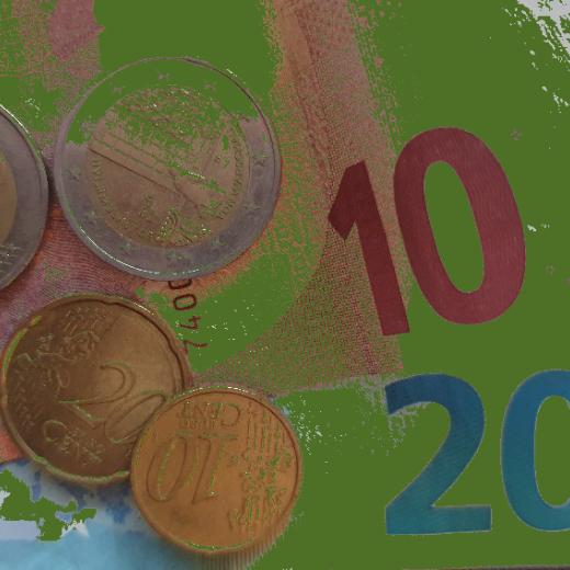 Dunkelgrünes Geld