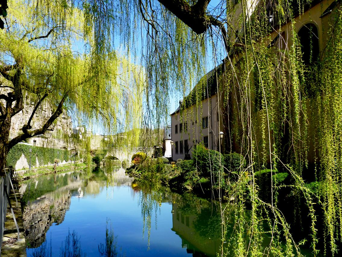Luxemburg - Stadtteil Grund am Fluss Alzette