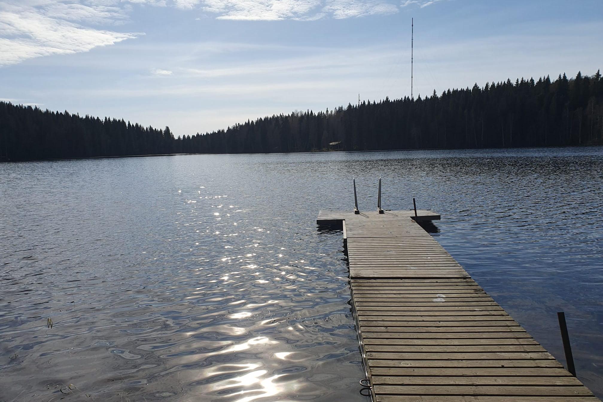 Blick vom Steg auf den See