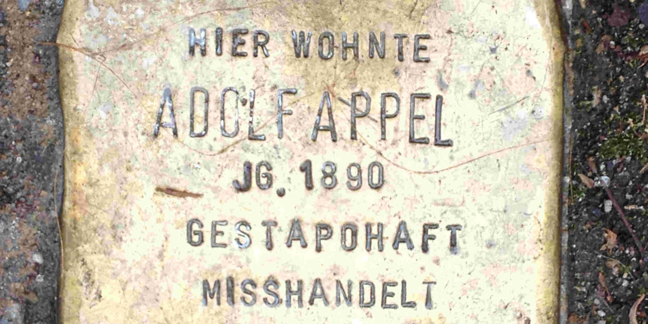 Stolperstein Adolf Appel